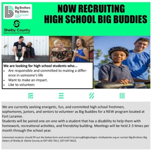 New Big Buddies Program at Ft. Loramie School - Shelby County Board of DD